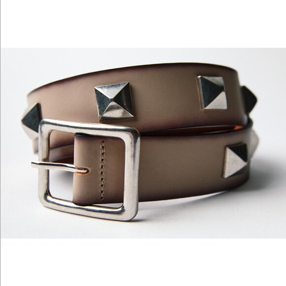 Zara Studded Leather Belt main image 7